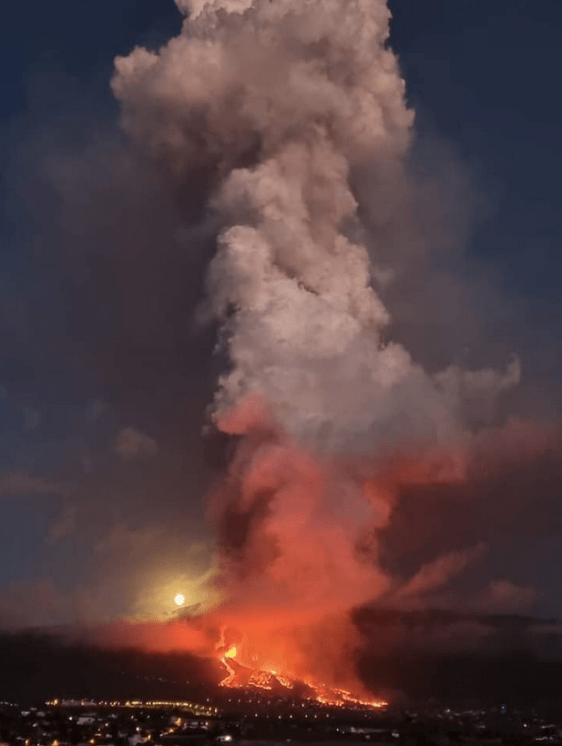 volcán, calidad del aire