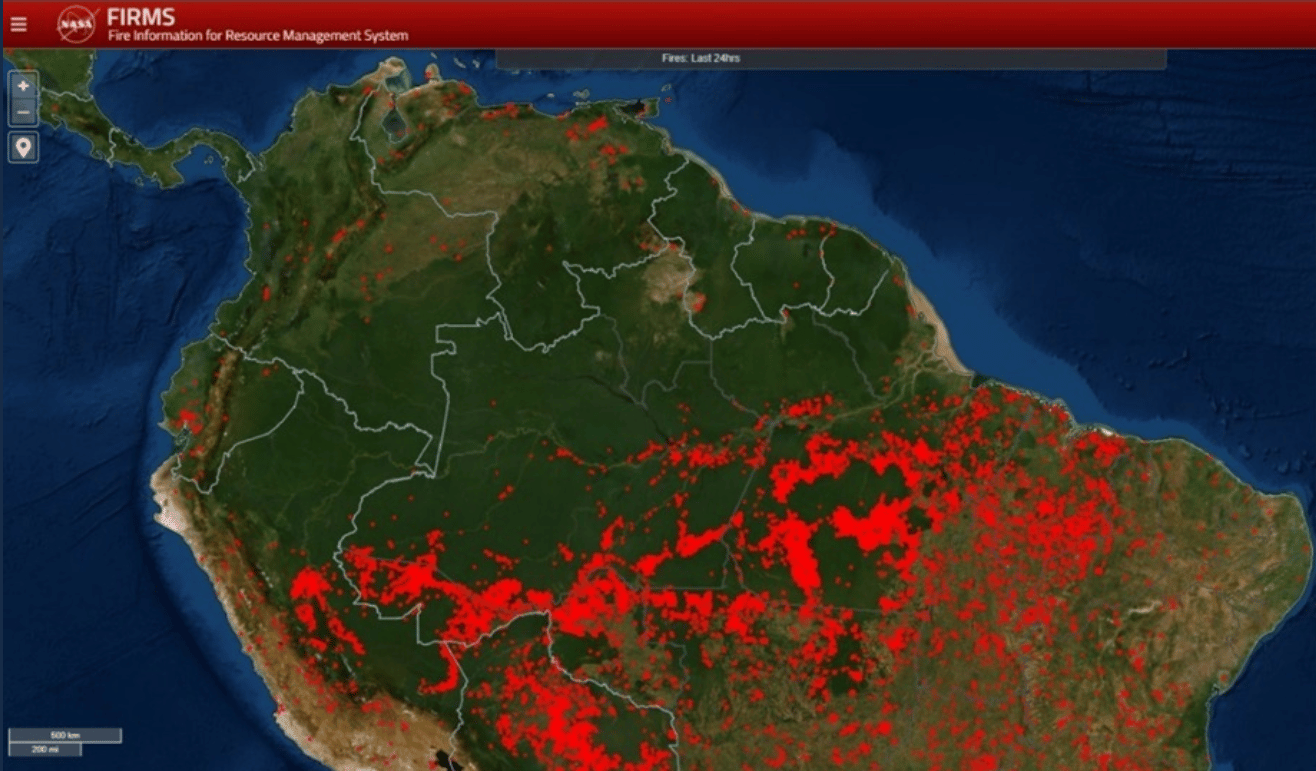 Quemas en el Amazonas brasilero de nuevo afectan la calidad del aire en Colombia